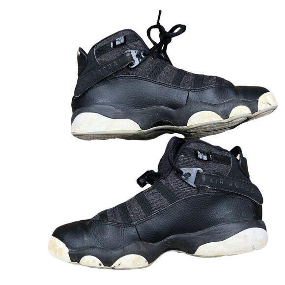 Rare 2016 Air Jordan 6 Rings GS 'Black' Size 5 - Picture 10 of 16